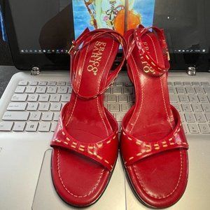 Franco Sarto Sexy Red Wedge Heels